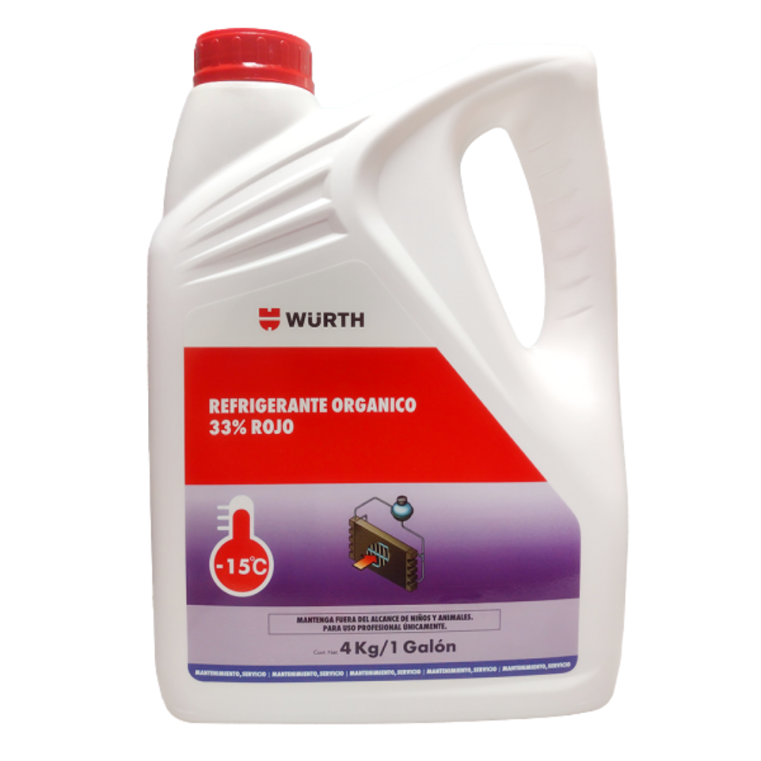 Refrigerante Orgánico WURTH 33% Rojo x 1Gal