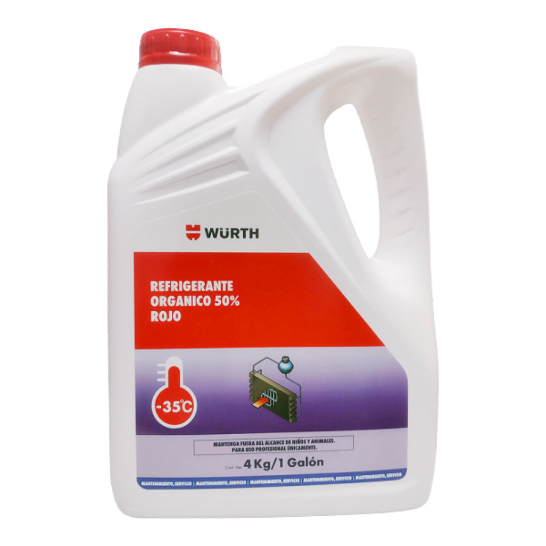 Refrigerante Orgánico WURTH 50% Rojo x 1Gal